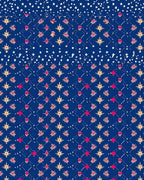 Deep Blue Starburst Diamond Medallion Rug