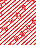 Bold Red Swirl Stripe Rug