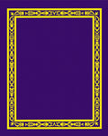 Royal Violet Yellow Ornate Border Rug