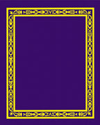 Royal Violet Yellow Ornate Border Rug