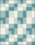 Aqua Teal And Cream Blocks Rug