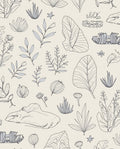 Botanical Sketch Collection With Slate Accents Rug