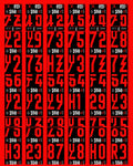 Bold Red Bold Numbers Rug