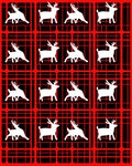 Retro Scarlet Deer Plaid Rug
