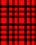 Bold Red Black Plaid Stripes Rug