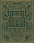 Ancient Gold Forest Labyrinth Rug