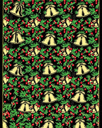Golden Bells Festive Holly Berry Rug