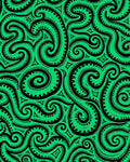 Vibrant Green Swirl Paisley Rug