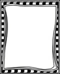 Monochromatic Checkerboard Wave Border Rug