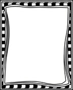 Monochromatic Checkerboard Wave Border Rug