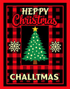 Red Buffalo Plaid Christmas Tree Snowflakes Rug
