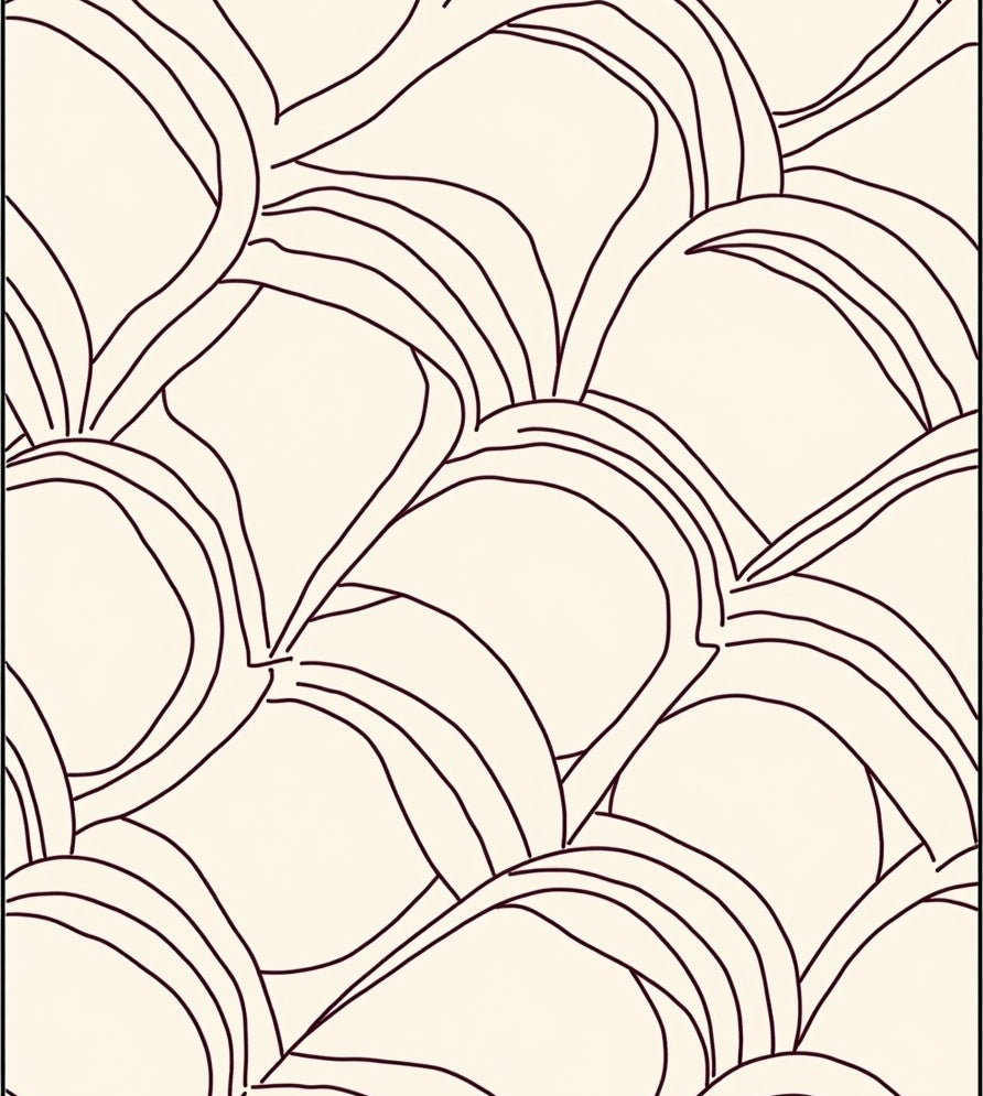 Organic Cream Marbled Shell Art Rug