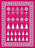 Bold Pink Whimsical Winter Woodland Rug