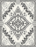 Monochromatic Organic Diamond Garden Rug