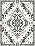 Monochromatic Organic Diamond Garden Rug