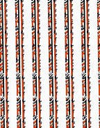 Bold Orange White Vertical Stripe Rug