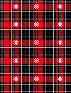 Red Black Plaid Snowflake Garland Rug