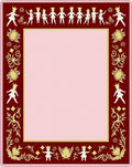 Crimson Gold Royal Children Border Rug