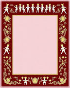 Crimson Gold Royal Children Border Rug