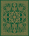 Emerald Gold Intertwined Celtic Knot Rug