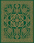 Emerald Gold Intertwined Celtic Knot Rug