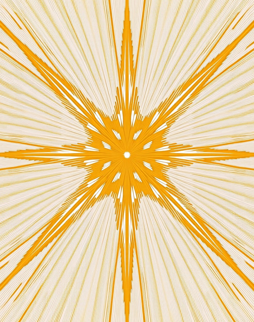 Radiant Burst Yellow Starburst Rug
