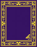 Royal Purple Golden Abstract Border Rug