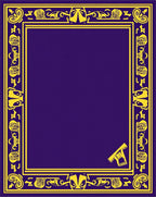 Royal Purple Golden Abstract Border Rug