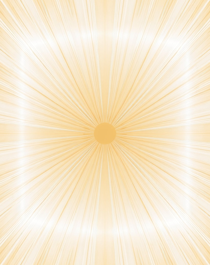 Golden Sunburst Radiant Rays Rug