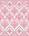 Classic Pink Baroque Floral Medallion Rug