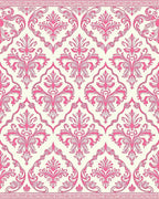 Classic Pink Baroque Floral Medallion Rug