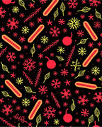 Retro Red Yellow Hot Dog Snowflakes Rug