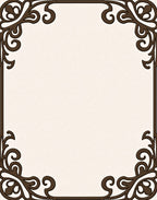 Rich Brown Vintage Scrollwork Frame Rug
