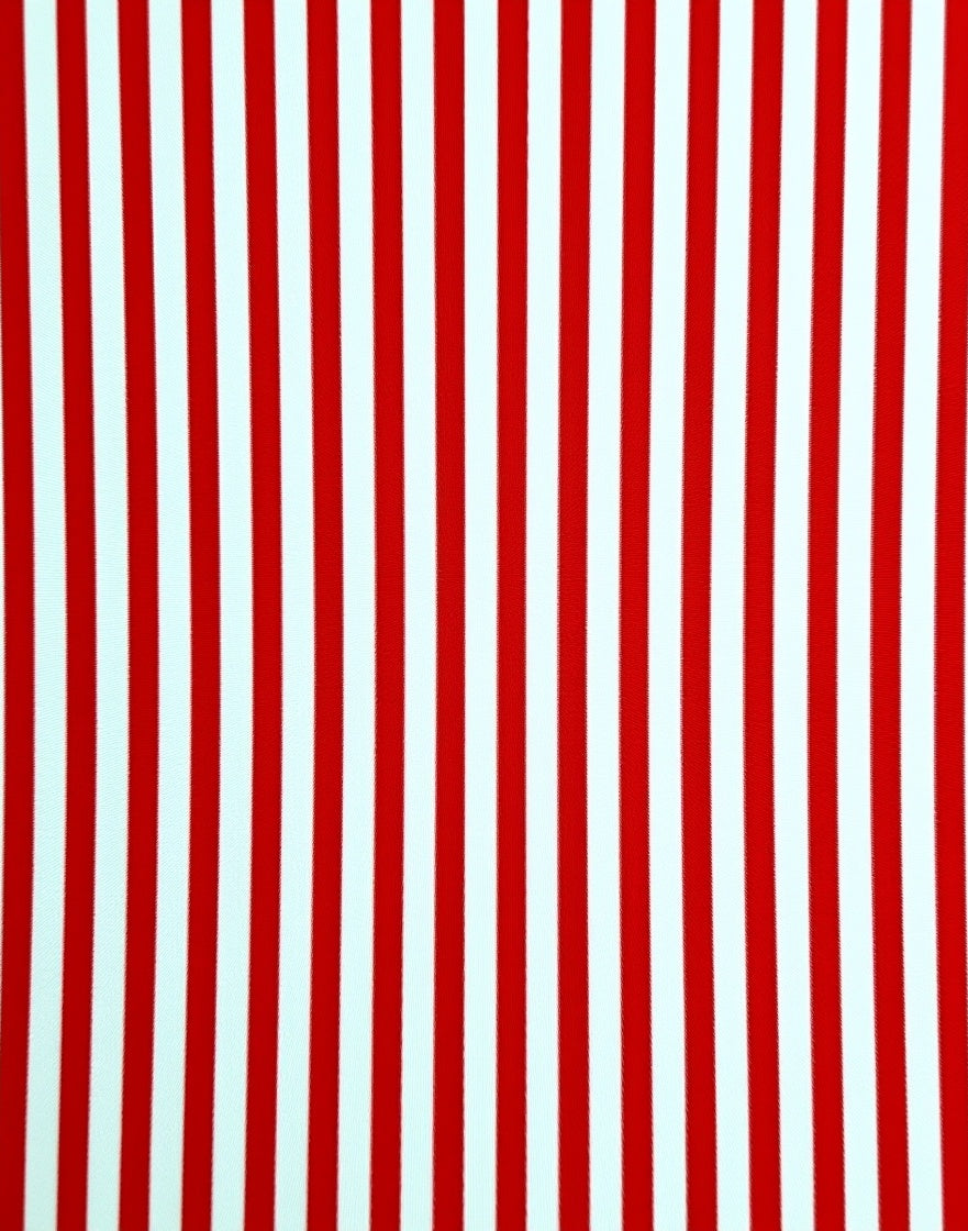 Bold Red White Stripe Rug