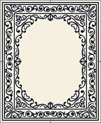 Ornate Black Filigree Scrollwork Lace Rug