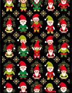 Festive Gnome Christmas Folk Art Rug