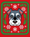 Festive Dog Snowflake Festive Holiday Rug