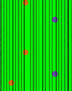 Vibrant Green Striped Circles Rug