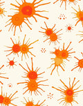 Radiant Orange Starburst Splash Rug