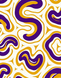 Abstract Purple Gold Swirls Rug