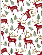 Rich Red Majestic Stag Forest Rug