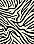 Bold Black Cream Animal Tracks Rug