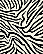 Bold Black Cream Animal Tracks Rug