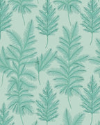 Teal Fern Nature Repeating Pattern Rug
