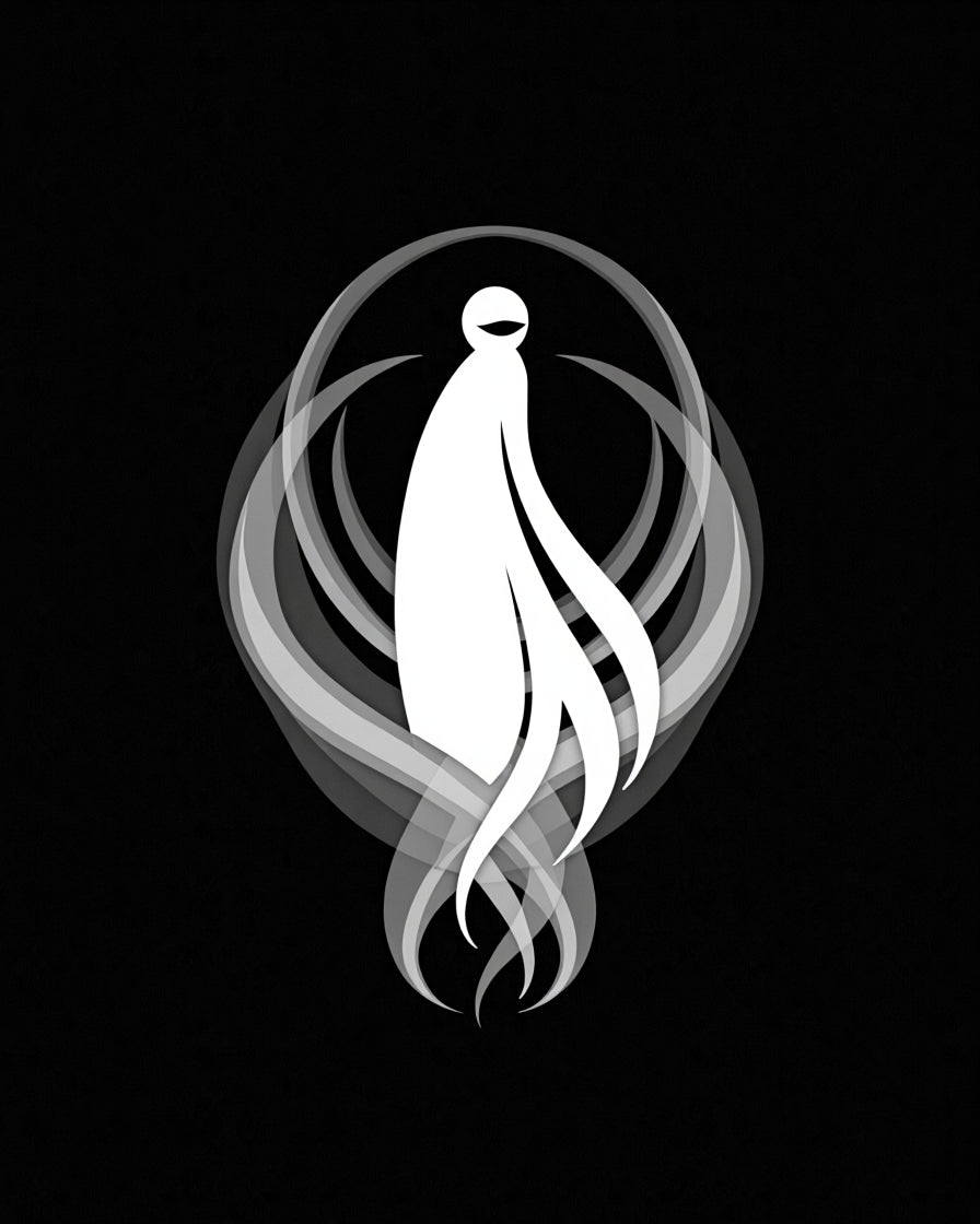 Mysterious White Figure Aura Rug