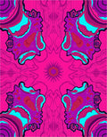 Psychedelic Pink Purple Face Swirl Rug