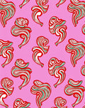 Whimsical Red Candy Swirl Art Rug