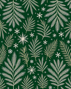 Green Forest Snowflake Garland Rug