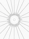 Radial Sunburst Lines Rug
