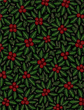 Festive Red Berry Holly Garland Rug